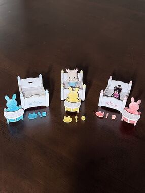 Sylvanian Families Calico Critters Bunny & Nursery Furniture and Accessories Set